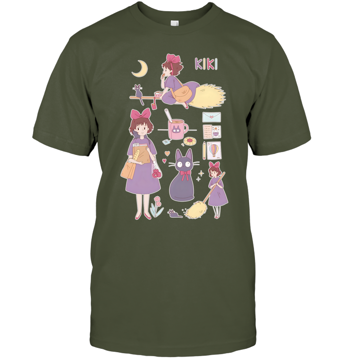 Kikis Delivery Service Jiji Shirt - ECOBT1411 (Black Shirt)