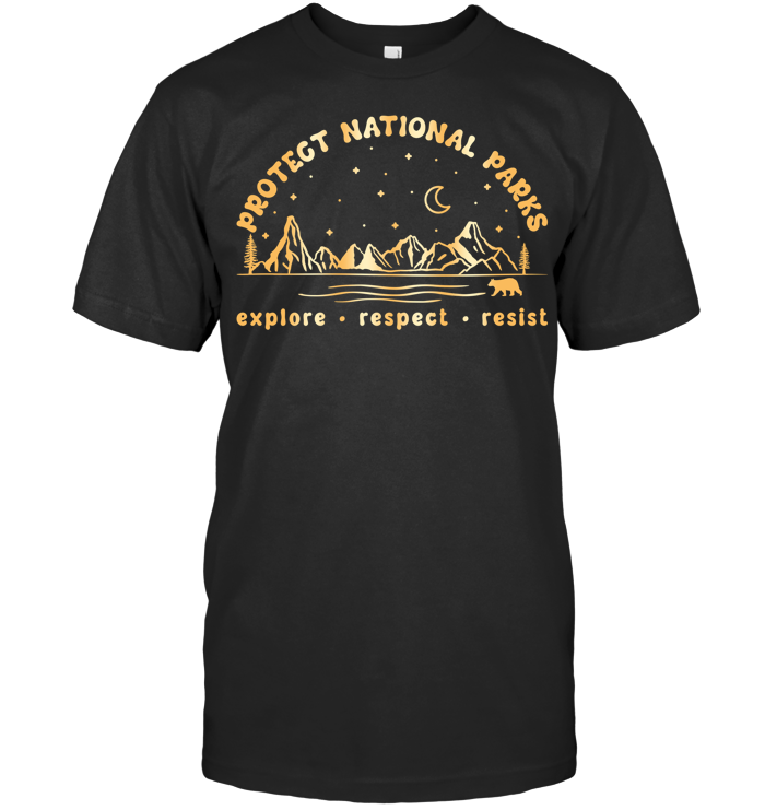 Protect National Parks Shirt - ECOTR3893 (Black Shirt)