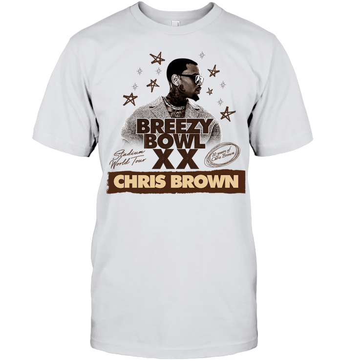 Chris Brown Merch 2025 Shirt - ECOBT1406 (Brown - White Shirt)