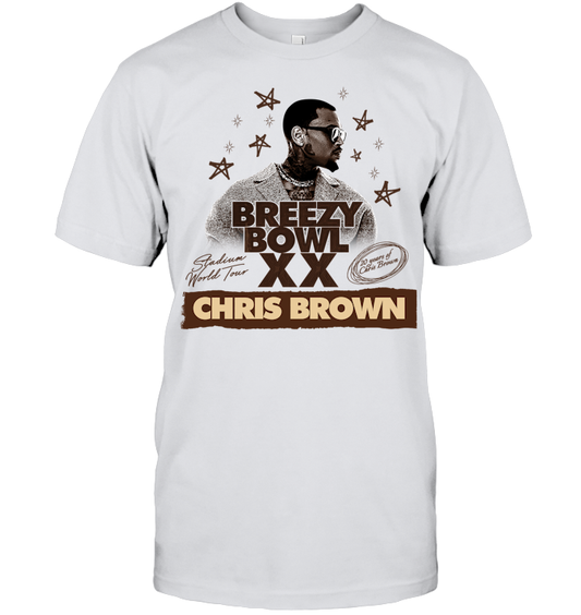 Chris Brown Merch 2025 Shirt - ECOBT1406 (Brown - White Shirt)