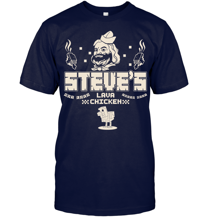 Steves Lava Chicken Restaurant Graphic Tee - ECOLD101 (Black Shirt)