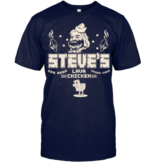 Steves Lava Chicken Restaurant Graphic Tee - ECOLD101 (Black Shirt)