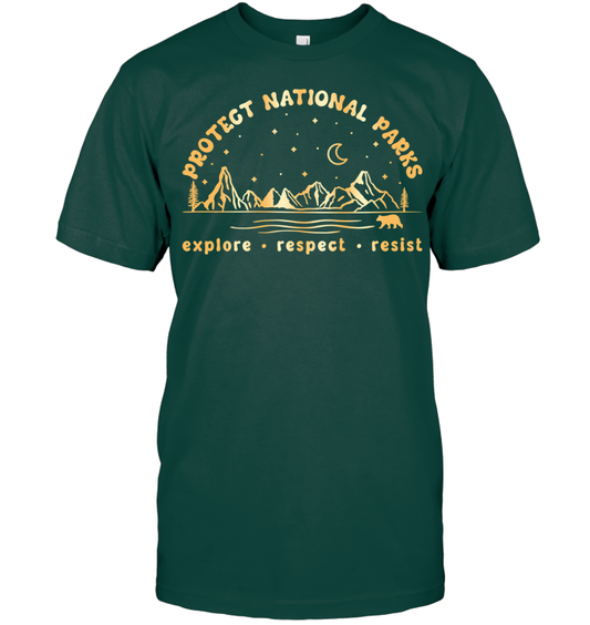 Protect National Parks Shirt - ECOTR3893 (Black Shirt)