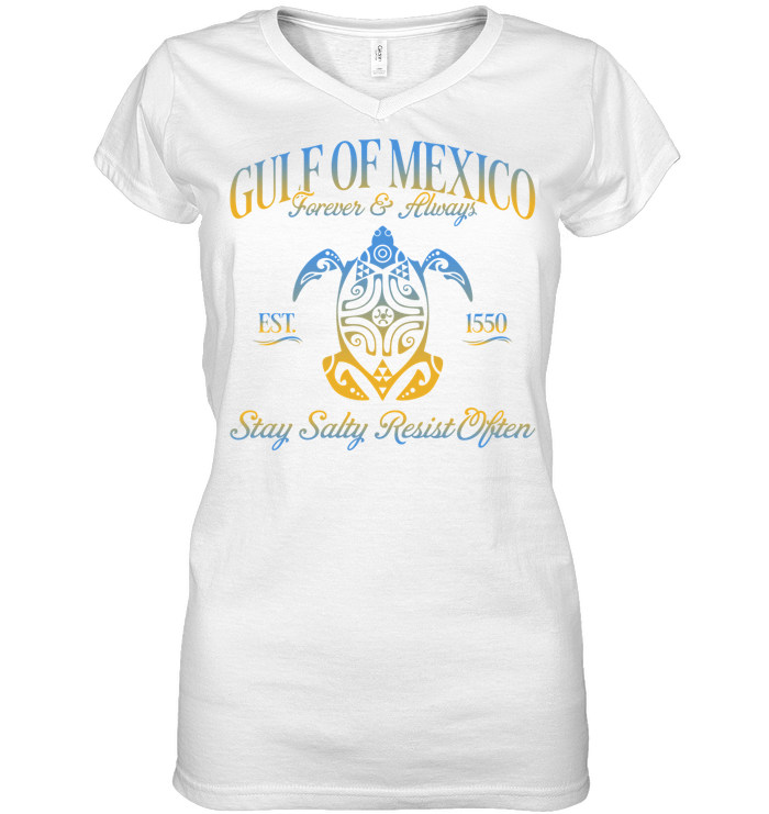 Gulf of Mexico V-neck Tee - EVYTR3849 (Black Shirt)