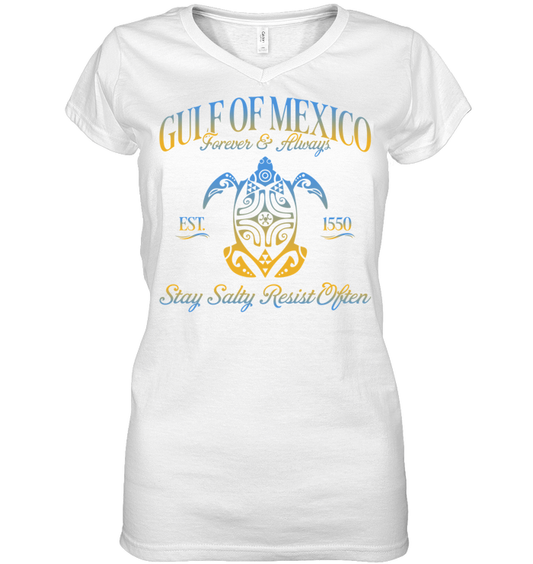 Gulf of Mexico V-neck Tee - EVYTR3849 (Black Shirt)