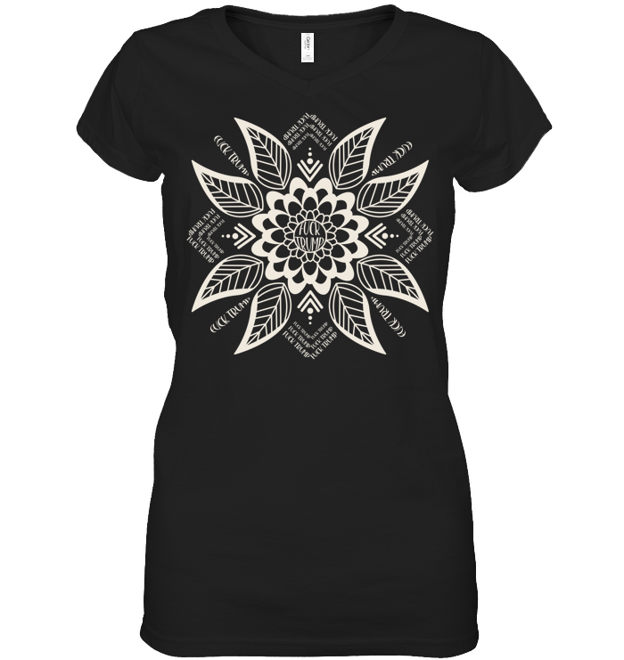 Subtle Anti Fascist FDT Mandala Political Shirt - ECOTR3857 (Black Shirt)