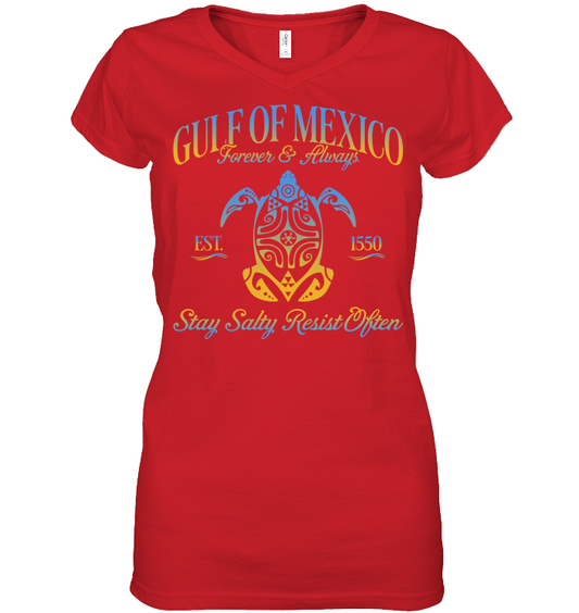 Gulf of Mexico V-neck Tee - EVYTR3849 (Black Shirt)
