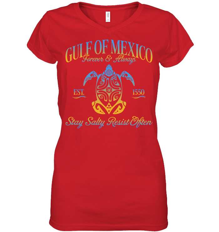 Gulf of Mexico V-neck Tee - EVYTR3849 (Black Shirt)